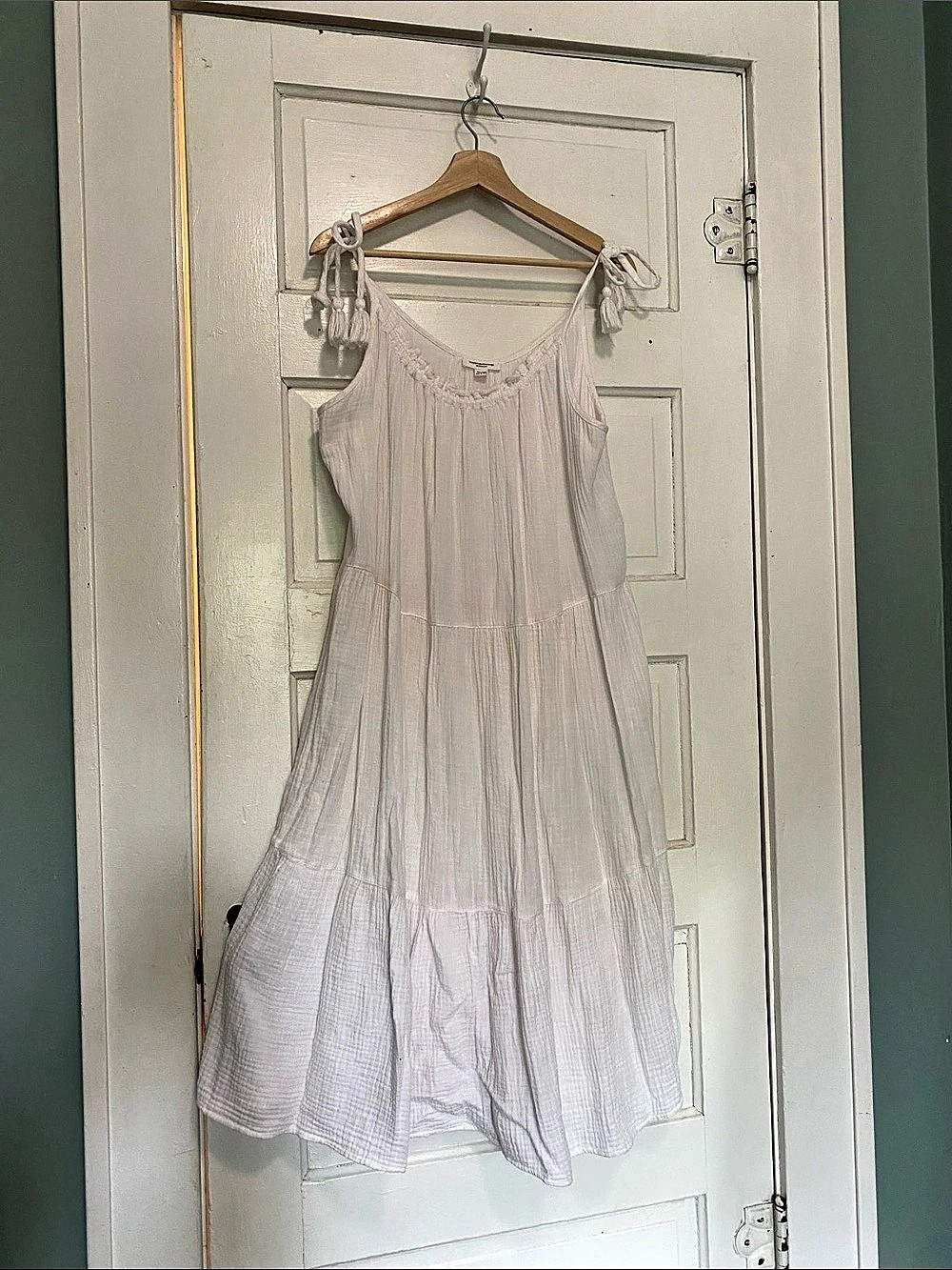 beachlunchlounge Maxi Dress Cotton White Size XL Like New